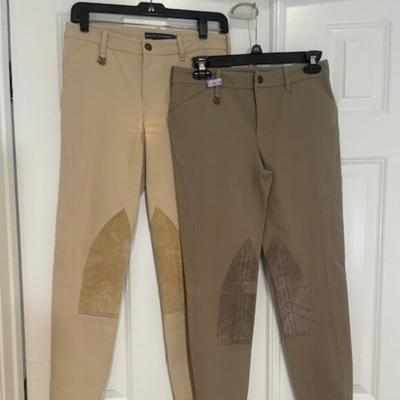 Ralph Lauren Pants - Ralph Lauren Equestrian Jodhpurs Pants – 2 PAIRS  Tan and Olive – Sz 4